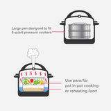 8 Quart Stackable Stainless Steel Pressure Cooker Insert Pans- 8qt Accessories